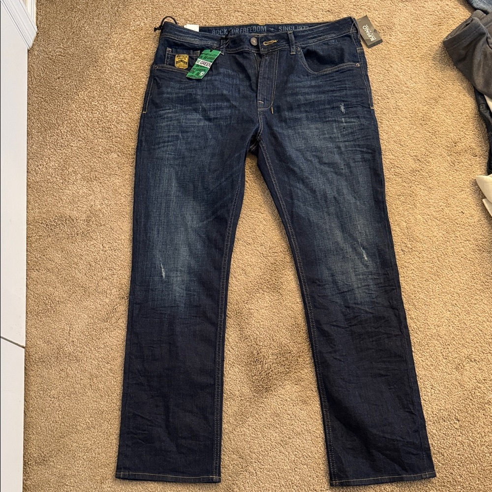 Buffalo David Bitton Men's Indigo Straight Jeans